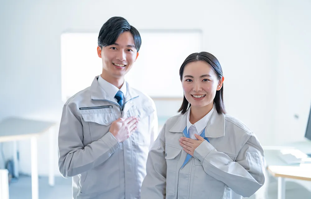 安心安全熟練の職人が作業します